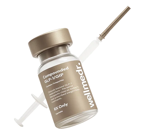 Wellmedr compounded GLP-1/GIP tirzepatide vial